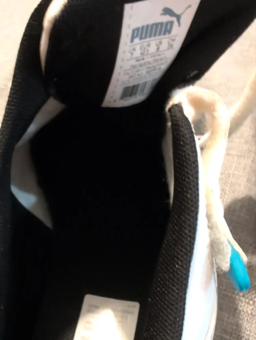 Puma Men’s White, Black and Blue Athletic Sneakers